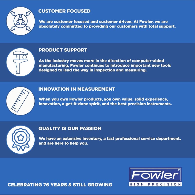 Fowler Inch/Metric Dial Caliper with 0-6"/150mm Range, Silver (520300061) - Image 2